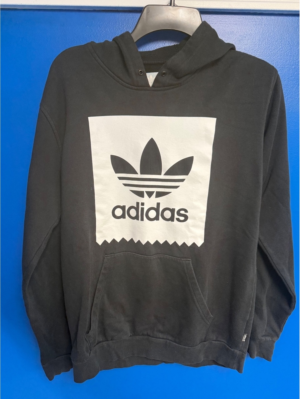 Adidas Skateboarding Mens Small Trefoil Box Graphic Pullover Hoodie Black